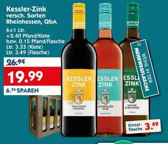 Hol'ab Getränkemarkt Kessler Zink 6x1L Angebot