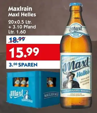 Hol'ab Getränkemarkt Maxlrain Maxl Helles 20x0,5L Angebot