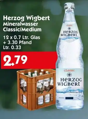 Hol'ab Getränkemarkt Herzog Wigbert Mineralwasser Classic/Medium 12x0,7L Angebot