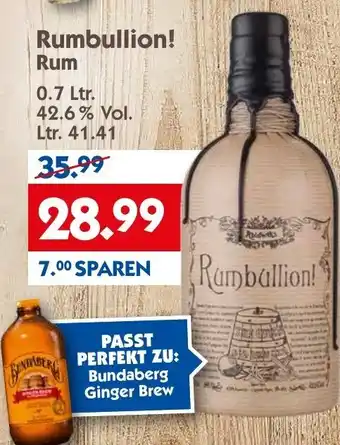 Hol'ab Getränkemarkt Rumbullion! Rum 0,7L Angebot