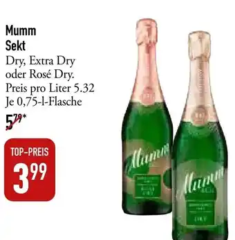 Galeria Markthalle Mumm Sekt 0,75 L Flasche Angebot