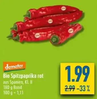 diska Demeter Bio Spitzparika rot 180g Angebot