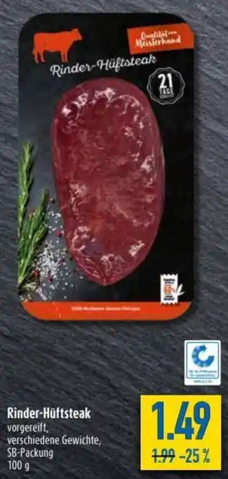 diska Rinder Hüftsteak 100g Angebot