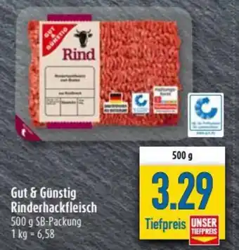 diska Gut & Günstig Rinderhackfleisch 500g Angebot