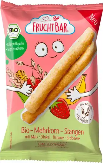 dm drogerie Fruchtbar kindersnack mehrkorn-stangen mit mais, dinkel, banane & erdbeere ab 8 monaten Angebot