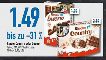 diska Kinder Country oder bueno Angebot