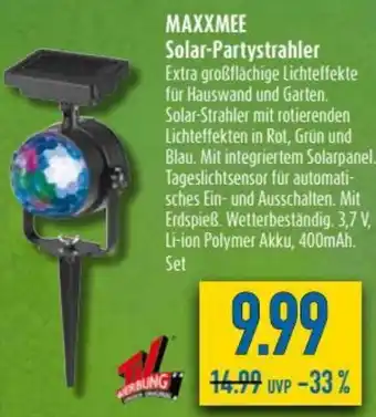 diska Maxxmee Solar Partystrahler Angebot