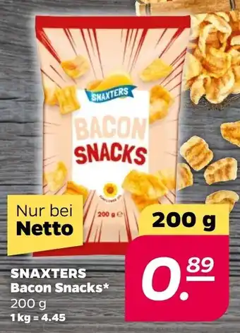 NETTO Snaxters Bacon Snacks 200 g Angebot