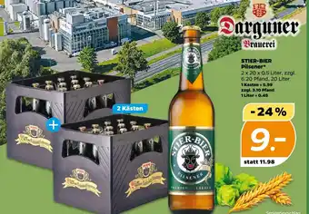 NETTO Stier Bier Pilsener 2x20x0,5 Liter Angebot