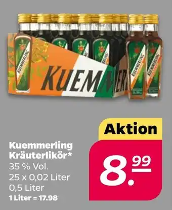 NETTO Kuemmerling Kräuterlikör 25x0,02 Liter Angebot