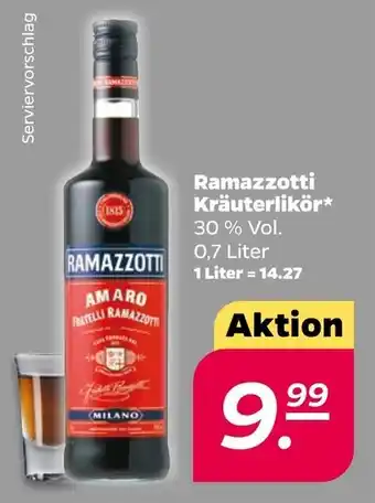 NETTO Ramazzotti Kräuterlikör 0,7 Liter Angebot