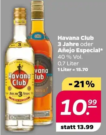 NETTO Havan Club 3 Jahre oder Añejo Especial 0,7 Liter Angebot