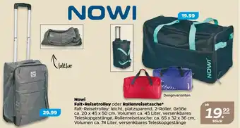 NETTO Nowi Falt Reisetrolley oder Rollenreisetasche Angebot