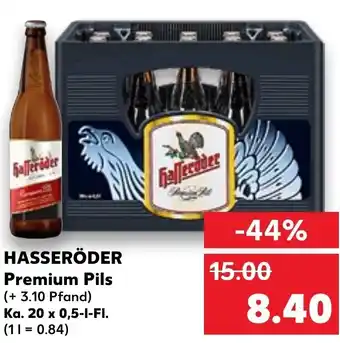 Kaufland Hasseröder Premium Pils 20x0,5 L-Fl. Angebot