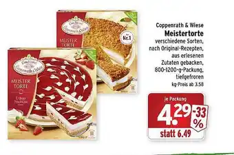 Wasgau Coppenrath & Wiese Meistertorte Angebot