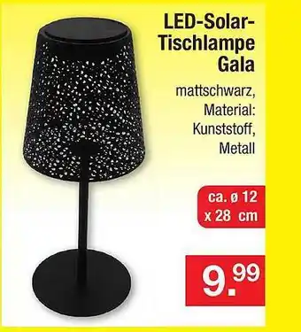 Zimmermann Led-solar-tischlampe Gala Angebot