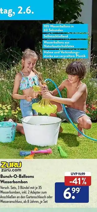 Aldi Süd Bunch-o-ballons Wasserbomben Zuru Angebot