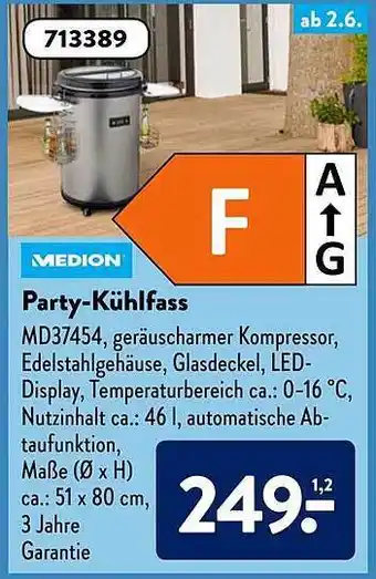 Aldi Süd Party-kühlfass Medion Angebot