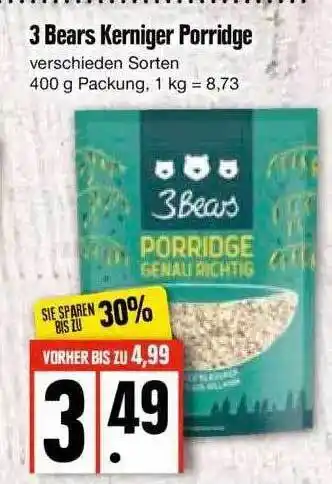 Edeka 3 Bears Kerniger Porridge Angebot