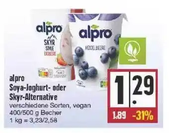 Edeka Alpro Soya-joghurt- Oder Skyr-alternative Angebot