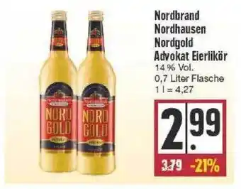 Edeka Nordbrand Nordhausen Nordgold Advokat Eierlikör Angebot