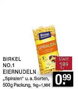 Edeka Zurheide Birkel No.1 Eiernudeln Angebot