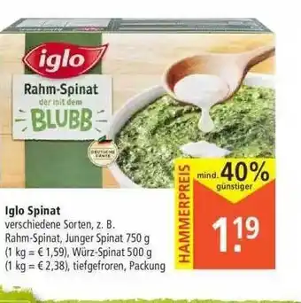 Marktkauf Iglo Spinat Angebot