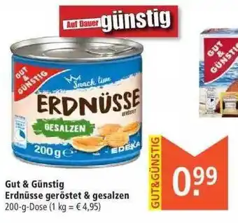 Marktkauf Gut&günstig Erdnüsse Geröstet & Gesalzen Angebot