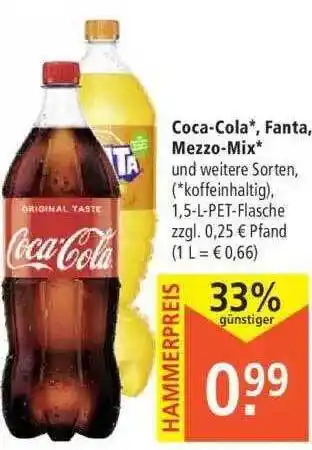 Marktkauf Coca-cola, Fanta, Mezzo-mix Angebot