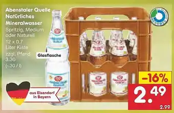 Netto Marken-Discount Abenstaler Quelle Natürliches Mineralwasser Angebot