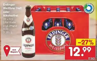 Netto Marken-Discount Erdinger Weißbier Hell Oder Alkoholfrei Angebot