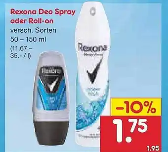 Netto Marken-Discount Rexona Deo Spray Oder Roll-on Angebot