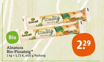 tegut Alnatura Bio-pizzateig Angebot