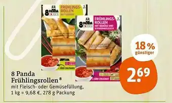 tegut 8 Panda Frühlingsrollen Angebot