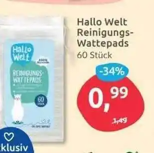 Budni Hallo Welt Reinigungs Wattepads Angebot