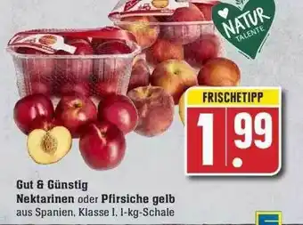 Edeka Gut & Günstig Nektarinen Oder Pfirsiche Gelb Angebot