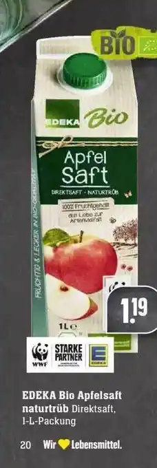 Edeka Edeka Bio Apfelsaft Naturtrüb Angebot