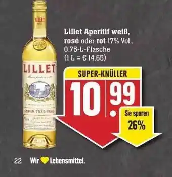 Edeka Lillet Aperitif Weiß, Rosé Oder Rot Angebot