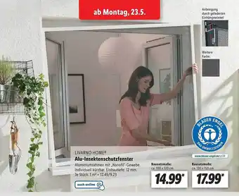 Lidl Livarno Home Alu-insektenschutzfenster Angebot