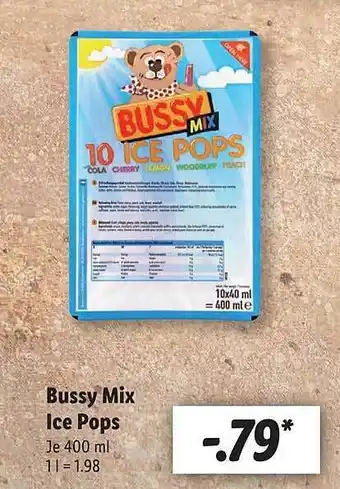 Lidl Bussy Mix Ice Pops Angebot