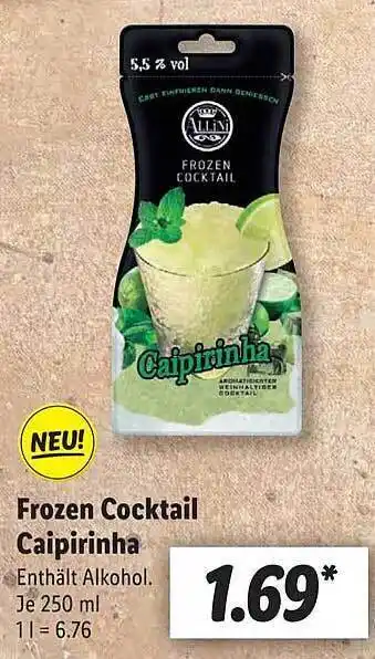 Lidl Frozen Cocktail Caipirinha Angebot