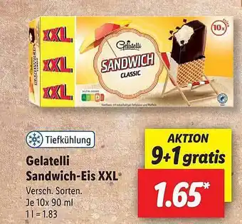 Lidl Gelatelli Sandwich-eis XXL Angebot