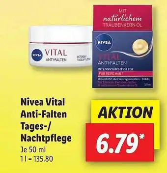 Lidl Nivea Vital Anti-falten Tages- Oder Nachtpflege Angebot