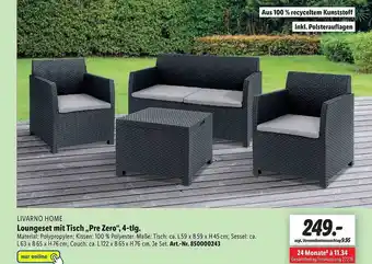 Lidl Livarno Home Loungeset Mit Tisch „pre Zero“, 4-tlg Angebot