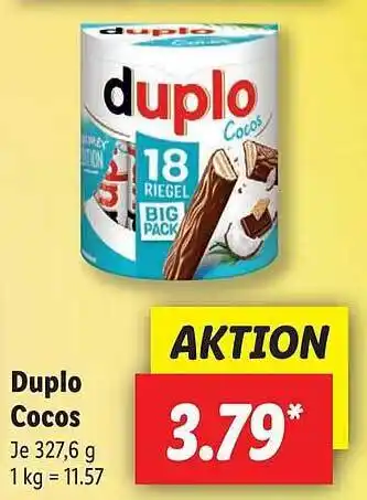 Lidl Duplo Cocos Angebot