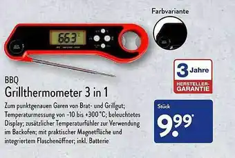 Aldi Nord Bbq Grillthermometer 3 In 1 Angebot