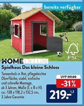 Aldi Nord Home Deluxe Spielhaus Das Kleine Schloss Angebot