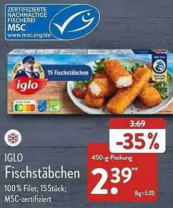 Aldi Nord Iglo Fischstäbchen Angebot