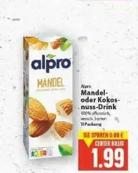 E-Center Alpro Mandel- Oder Kokosnuss-drink Angebot