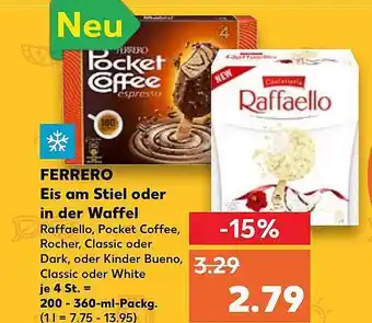 Kaufland Ferrero Eis Am Stiel Oder In Der Waffel Angebot